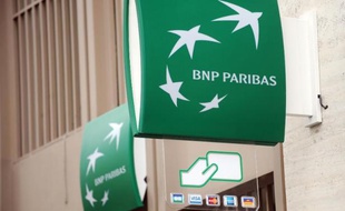 Le logo de la BNP Paribas devant une agence