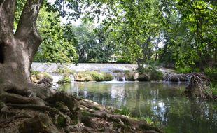 La petite cascade du Lez, à Montpellier.