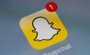 Icône de Snapchat sur un smartphone.