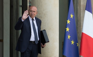 Le ministre de l'Intérieur Gerard Collomb devant l'Elysée le 22 août 2018.