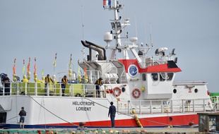 L'Héliotrope, bateau de la Scapêche basé à Lorient, où un foetus congelé a été retrouvé le 11 juillet 2017.