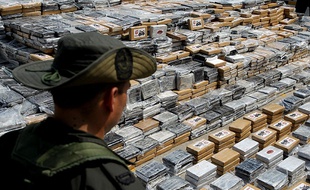 7 tonnes de cocaïne saisies au port de Carthagène des Indes, en Colombie, en avril 2014. Il s'agit de l'une des plus importantes saisies de ces dix dernières années en Colombie.