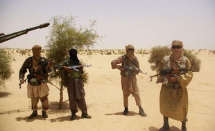 Des combattants du groupe islamiste Ansar Dine le 24 avril 2012