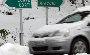 La neige sur la Corse, le 19 décembre 2009.