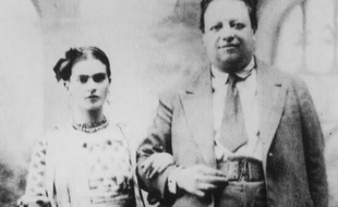 Photo du couple d'artistes Diego Rivera et Frida Kahlo