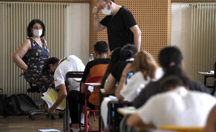Pendant l'épreuve de philo du bac le 17 juin dernier à Strasbourg.