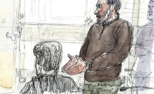 Djamel Beghal lors de son procès en appel en 2014 à Paris.