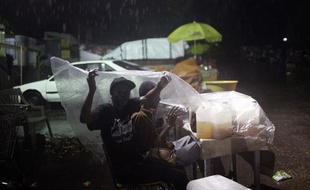 De fortes pluies ont frappé Haïti samedi 27 février 2010.