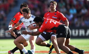 Le demi de mêlée toulousain Antoine Dupont lors du match de Top 14 à Toulon, le 10 septembre 2017.
