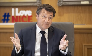 Christian Estrosi, le 23 juin 2020 dans son bureau de l'hôtel de ville de Nice, à l'occasion d'un entretien avec 20 Minutes