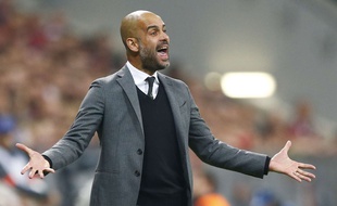 Pep Guardiola lors du match entre le Bayern Munich et le FC Porto le 21 avril 2015.