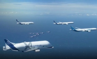 La flotte Airbus au-dessus de la Méditerranée, le 29 mai 2019.
