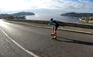 Daniel Mihalcea s’entraîne sur les pistes et les routes entre Nice et Cannes.