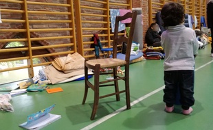 Le gymnase de Saint-Sernin lors d'une occupation précédente en 2018. Archives