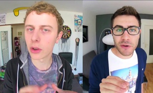 Norman Thavaud et Cyprien IOv, dans le documentaire Humour 2.0