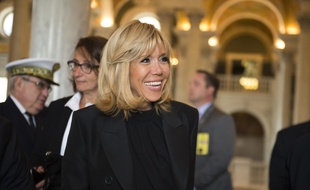 Brigitte Macron lors de la visite de la bibliothèque du Congrès à Washington, mercredi 25 avril.