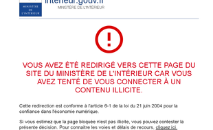 Capture d'écran du site nintendojo bloqué.