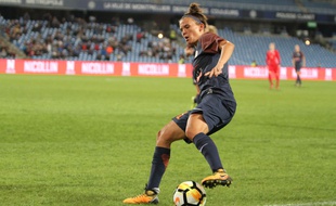 Katrine Veje, auteur de la passe décisive sur le troisième but montpelliérain, et les filles du MHSC ont assuré un beau succès à Brescia (2-3) en 8e de finale aller de la Ligue des champions féminines (archives).
