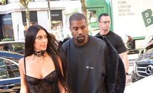 Les époux Kim Kardashian et Kanye West dans les rues de Paris