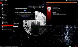 Le bureau du système d'exploitation Anonymous-OS.