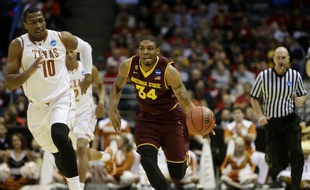 Jermaine Marshall, ici au centre avec les Arizona State sun devils, en 2014.