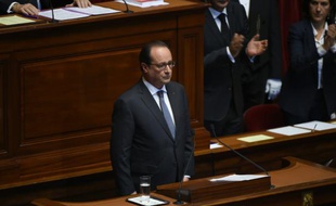 Le président François Hollande devant le Congrès à Versailles le 16 novembre 2015