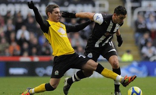 L'attaquant de newcastle Hatem ben Arfa, le 7 janvier 2012, contre Blackburn, à Saint-James park.