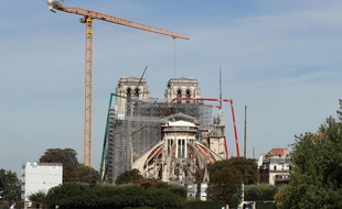 L'orgue va être démonté et retiré provisoirement de Notre-Dame, ici le 22 juillet 2020.