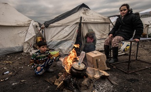 L'actuel camp de migrants du Basroch, à Grande-Synthe, dans le Nord.