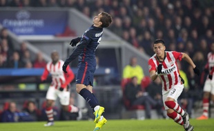 Antoine Griezmann face à Eindhoven, le 24 février 2016