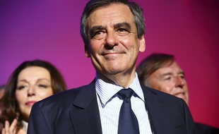 François Fillon lors de son meeting à Montpellier le 14 avril 2017.