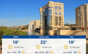 Météo Montpellier: Prévisions du lundi 20 septembre 2021