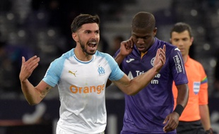 Le Marseillais Morgan Sanson, buteur au Stadium de Toulouse, le 18 mai 2019.