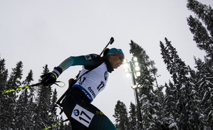 Julia Simon lors du sprint d'Ostersund.
