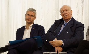Laurent Wauquiez et Jean-Claude Gaudin, le 27 novembre 2017 à Marseille.