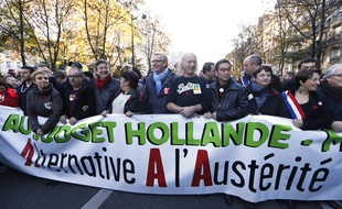 Manifestation contre l'«austérité» à Paris le 15 novembre 2014.