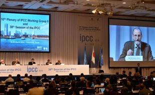 Le Groupe d'experts intergouvernemental sur l'évolution du climat (Giec) réuni le 25 mars 2014 à Yokohama