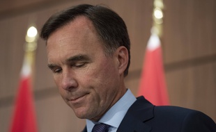 Le ministre des Finances du Canada, Bill Morneau, lors de l'annonce de sa démission, le 17 août 2020.