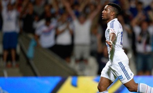 L'attaquant lyonnais Anthony Lacazette lors du match contre Nice le 10 août 2013.