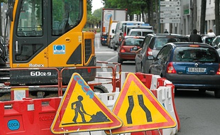 Perturbée par de multiples travaux, l'île de Nantes ralentit le trafic au sud.