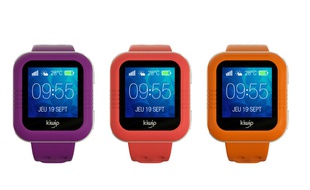Exemple de montres connectées pour enfants, ici de la marque KiwipWatch.