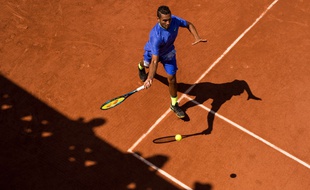 Nick Kyrgios lors de son premier tour à Roland-Garros, le 31 mai 2017.