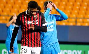 Jean-Clair Todibo et Arkadiusz Milik lors de Nice-OM, rejoué à Troyes