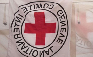 Le logo du Comité international de la Croix-Rouge (CICR), le 11 mars 2011.