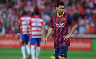 L'Argentin Lionel Messi lors de la défaite de Barcelone à Grenade, le 1é avril 2014.