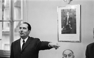 François Mitterrand lors d'un meeting du Parti Socialiste en juin 1968
