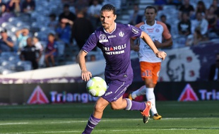Yannick Cahuzac, le milieu de terrain du TFC, le 12 août 2017 contre Montpellier, en Ligue 1.