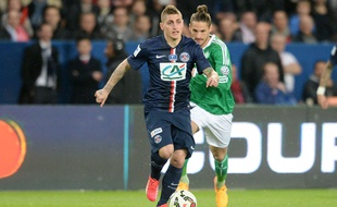 Marco Verratti lors du match entre le PSG et Saint-Etienne le 8 avril 2015.