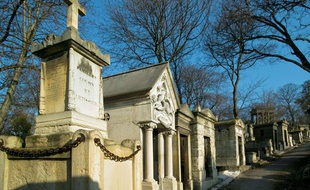 Illustration du cimetière du Père Lachaise à Paris.