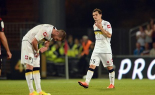 Les joueurs de Sochaux, lors de la défaite contre Guingamp, le 25 septembre 2013.